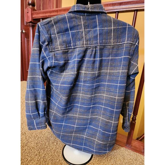 Burry Lane Flannel Shirt Mens Medium Classic Rugged Plaid Long Sleeve Button Up - Picture 3 of 13